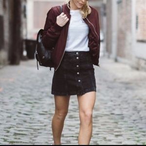 Arizona purple genuine leather jacket zip up